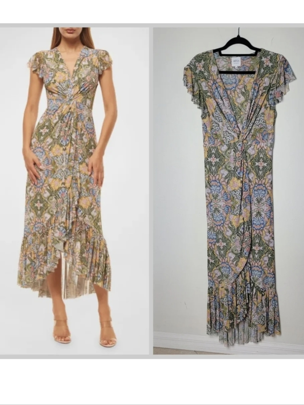 Misa Los Angeles Avaline Floral Mesh Dress